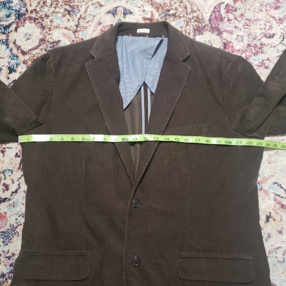 J. Crew Vintage Corduroy Blazer Olive Green Fine Wale Size Large Tall - Picture 11 of 13